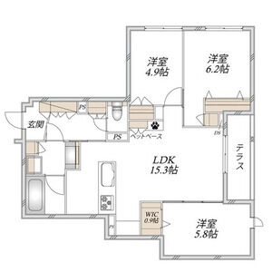 3LDK 間取り図