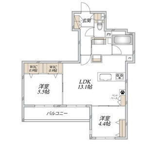 2LDK 間取り図