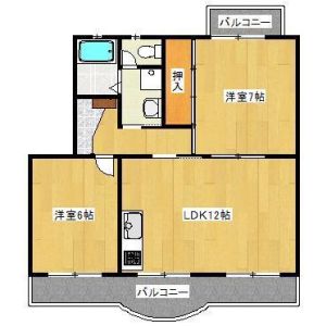 2LDK 間取り図