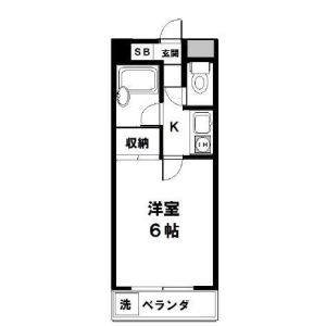 1K 間取り図