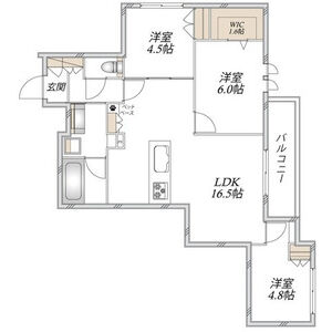 3LDK 間取り図