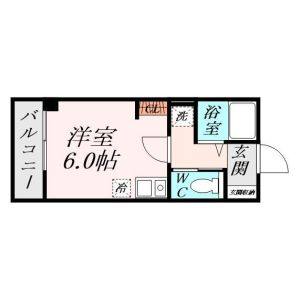 1K 間取り図