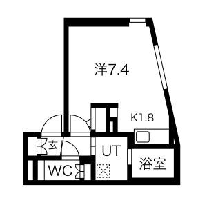 ワンルーム 間取り図