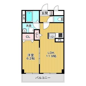 1LDK 間取り図
