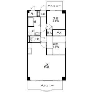 2LDK 間取り図