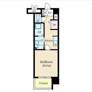 1K 間取り図