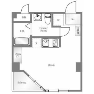 ワンルーム 間取り図