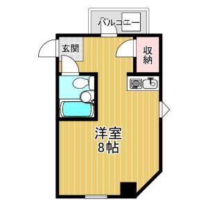 ワンルーム 間取り図