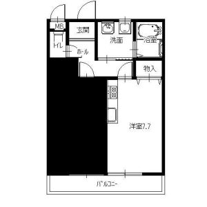 ワンルーム 間取り図