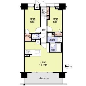 2LDK 間取り図