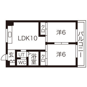2LDK 間取り図