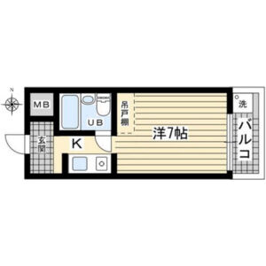 1K 間取り図