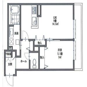 1LDK 間取り図