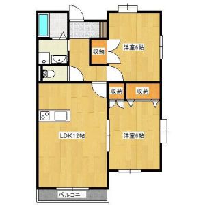 2LDK 間取り図