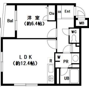 1LDK 間取り図