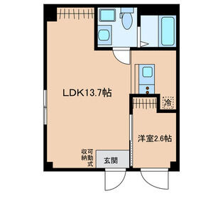 1LDK 間取り図