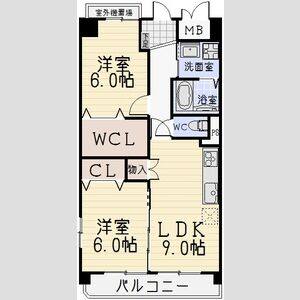 2LDK 間取り図