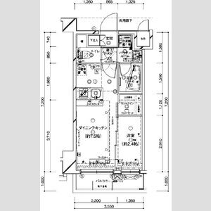1DK 間取り図