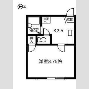 1K 間取り図
