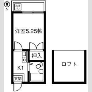 1K 間取り図