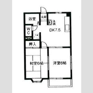 2DK 間取り図