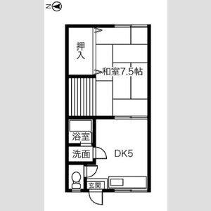 1DK 間取り図