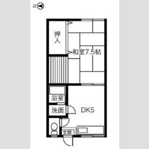 1DK 間取り図