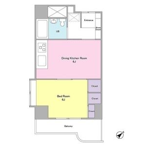 1DK 間取り図