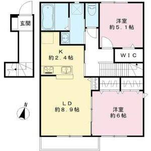 2LDK 間取り図