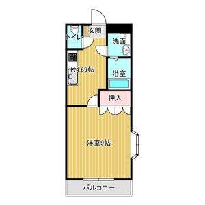 1K 間取り図