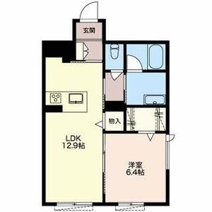 1LDK 間取り図