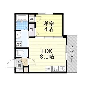 1LDK 間取り図