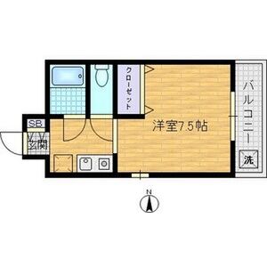 1K 間取り図