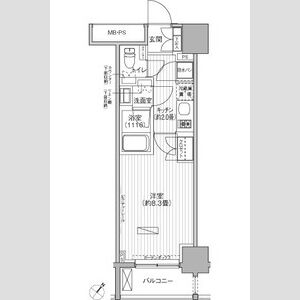 1K 間取り図