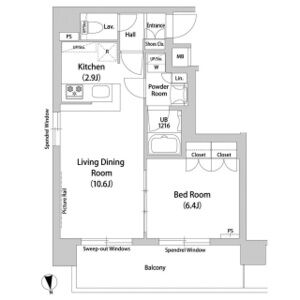 1LDK 間取り図