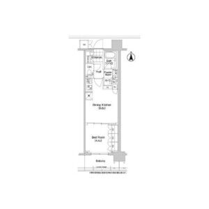 1DK 間取り図