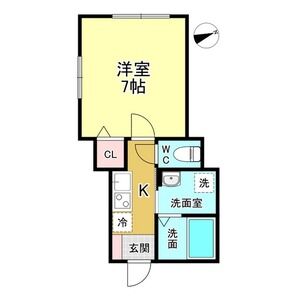 1K 間取り図