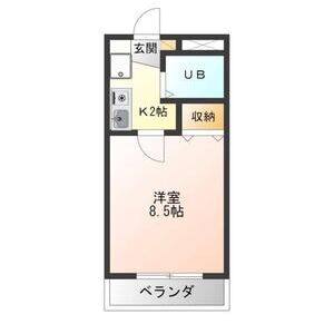 1K 間取り図