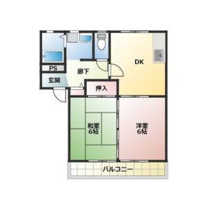 2DK 間取り図