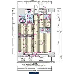 1K 間取り図