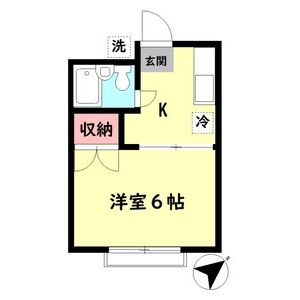 1K 間取り図