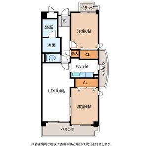 2LDK 間取り図