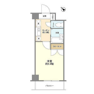 1K 間取り図