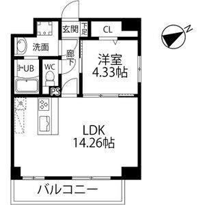 1LDK 間取り図