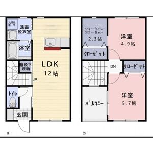2LDK 間取り図