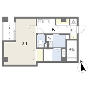 1K 間取り図