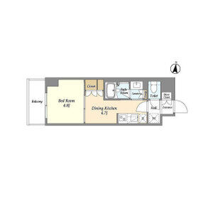 1DK 間取り図
