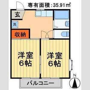 2DK 間取り図