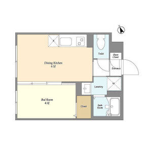 1DK 間取り図