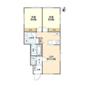 2LDK 間取り図